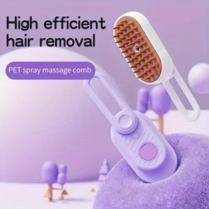 Steamy Cat Brush Electric Spray Cat Hair Brush 3 in1 Dog toys Brush for Massage Pet Grooming Removing Tangled and Loose Hair