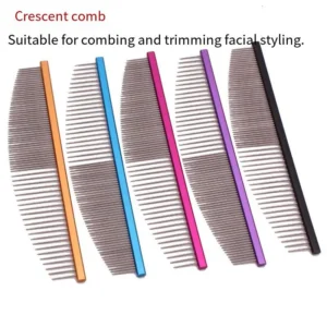 Pet Grooming Combs Brush For Dogs Boundary Knot Massage Tools Professional Salon Cat Hair Cleaning Crescent Combs