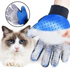 Cat Grooming Glove Pet Hair Remover Brush Soft Silicone Gentle Deshedding Tool for Dogs Cats Bathing Fur Cleaning