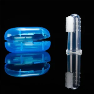 vvocci Super Soft Pet Finger Toothbrush with Box Toy Teddy Dog Brush Bad Breath Tartar Teeth Tool Dog Cat Cleaning Pet Supplies