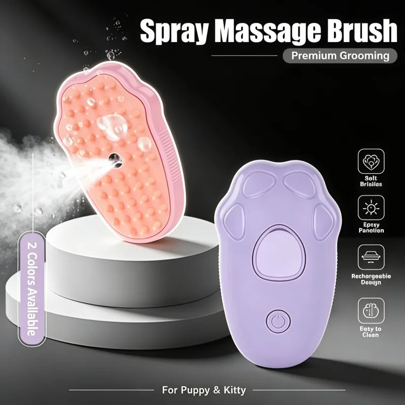Hot-selling 3in1 Cat Comb Brush Electric Spray Cat Steam Brush Spray Cat Hair Brushes for Massage Pet Float remover Cat Supplies