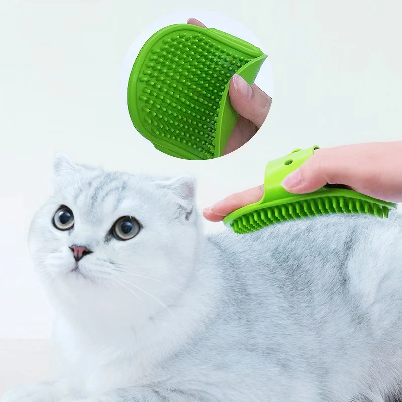 Pet Grooming Glove Silicone Bath Brush Massager Scratcher Cat Dog Hair Removal Comb Pet Toys