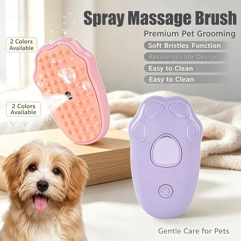 2026Hot Cat Steam Brush Steamy Dog Brush 3in1 Electric Spray Cat Hair Brushes for Massage Pet Grooming Comb Hair Removal Combs